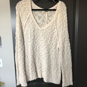 Cream free people sweater